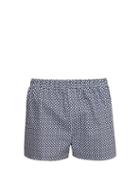 Matchesfashion.com Sunspel - Shibori Floral Print Cotton Boxer Shorts - Mens - Navy