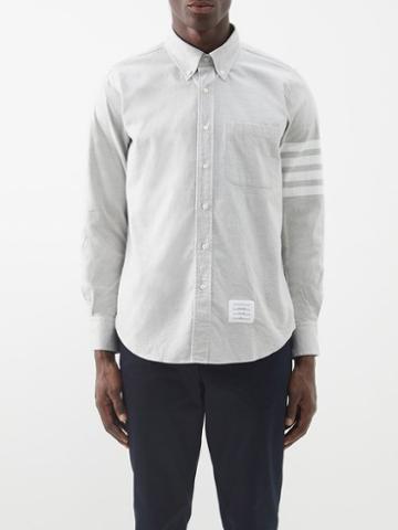 Thom Browne - Four-bar Cotton-poplin Shirt - Mens - Grey