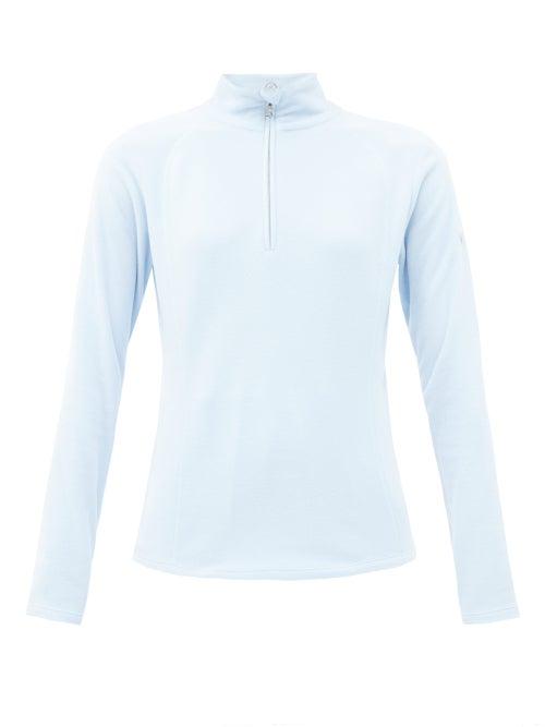 Matchesfashion.com Bogner - Madita Zipped High-neck Fleece Jacket - Womens - Light Blue
