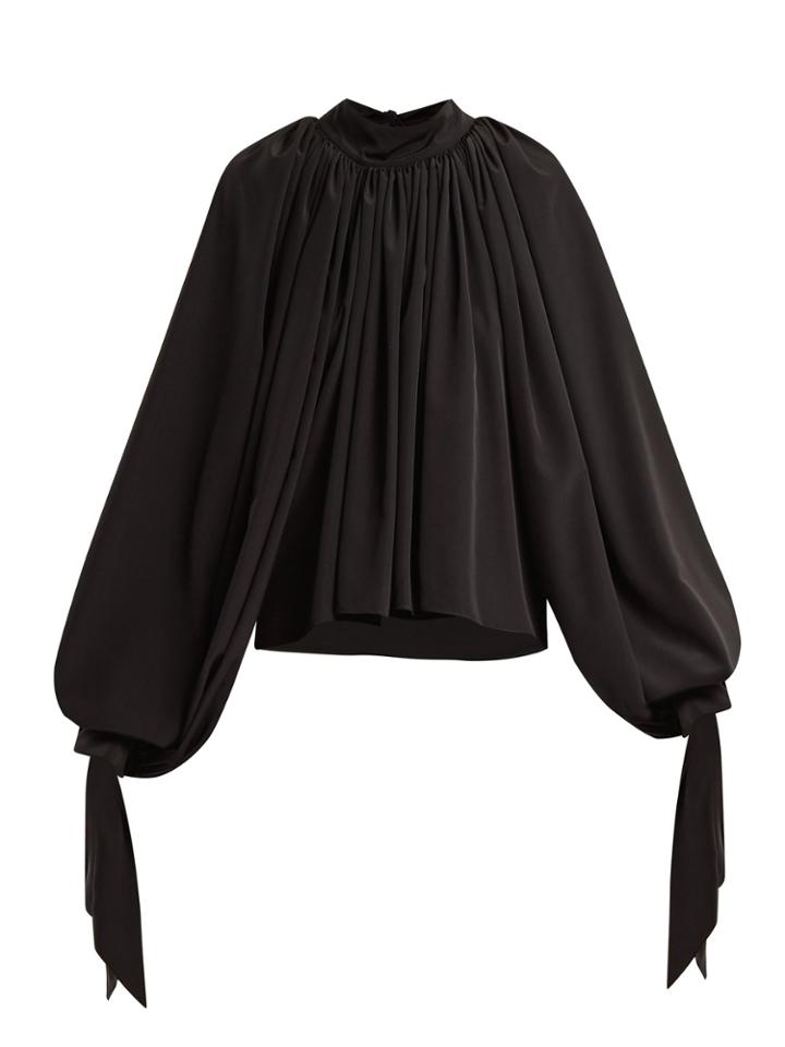A.w.a.k.e. Gathered Crepe Blouse