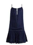 Matchesfashion.com Melissa Odabash - Chelsea Broderie Anglaise Cotton Dress - Womens - Navy