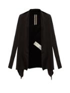 Rick Owens - Fine-gauge Wool Waterfall Cardigan - Womens - Black