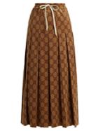Gucci Gg Logo-print Woven Skirt