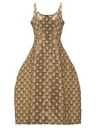 Matchesfashion.com Simone Rocha - Scoop-neck Floral-brocade Dress - Womens - Gold