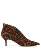 Matchesfashion.com Gianvito Rossi - Vania 55 Leopard Print Suede Ankle Boots - Womens - Leopard