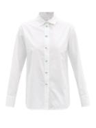 Matchesfashion.com S.a.r.k - Pill-button Cotton-poplin Shirt - Womens - White