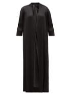 Matchesfashion.com Pleats Please Issey Miyake - Technical-pleated Satin Coat - Womens - Black