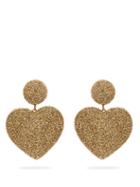 Matchesfashion.com Rebecca De Ravenel - Cora Heart Cord Earrings - Womens - Gold