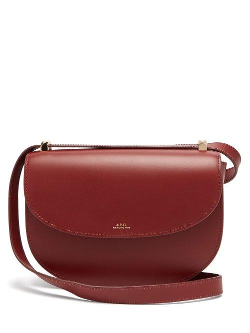 Matchesfashion.com A.p.c. - Genve Leather Cross Body Bag - Womens - Burgundy
