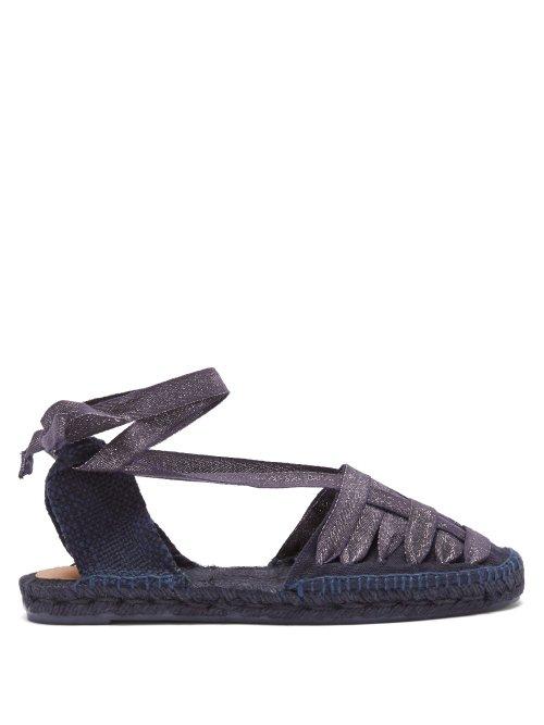 Matchesfashion.com Castaer - Jean Laced Canvas Espadrilles - Womens - Navy