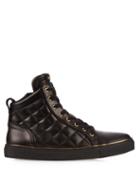 Balmain Quilted High-top Leather Trainers
