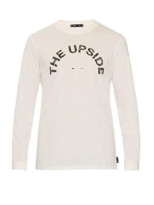 The Upside Crackle-print Long-sleeved T-shirt