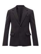 Mens Rtw Bottega Veneta - Single-breasted Wool Grain-de-poudre Jacket - Mens - Black