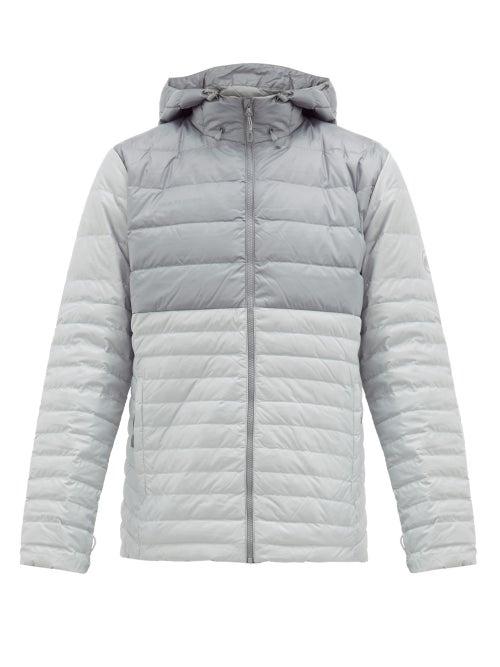 Matchesfashion.com Mammut Delta X - Broad Peak Down-filled Ripstop Hooded Jacket - Mens - Light Grey