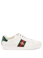 Gucci - Ace Web Stripe Leather Trainers - Womens - White Multi