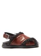 Marni Faux-fur Lined Leather Sandals