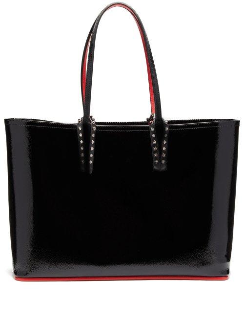 Matchesfashion.com Christian Louboutin - Cabata Patent Leather Tote - Womens - Black