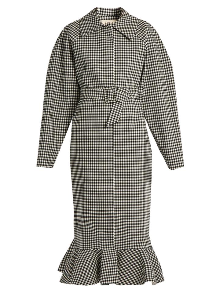 A.w.a.k.e. Jellychess Fluted-hem Oversized Trench Coat
