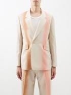 Paul Smith - Single-breasted Graffiti-print Wool Suit Jacket - Mens - Beige Multi