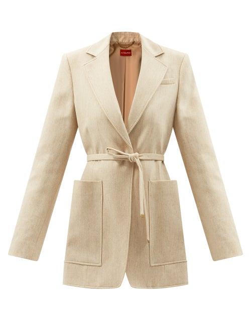 Altuzarra - Prescott Belted Virgin Wool Jacket - Womens - Camel