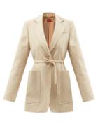 Altuzarra - Prescott Belted Virgin Wool Jacket - Womens - Camel