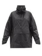 Matchesfashion.com Adidas By Stella Mccartney - Gathered Recycled-fibre Blend Windbreaker Jacket - Womens - Black