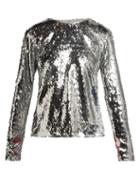 Matchesfashion.com Racil - Judy Sequinned Top - Womens - Silver
