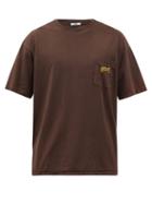Bode - Logo-embroidered Cotton-jersey T-shirt - Mens - Brown