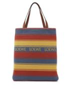 Matchesfashion.com Loewe - Striped Woven Cotton Tote - Womens - Multi