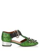 Toga Mirrored-heel Glitter Shoes