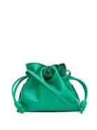 Loewe - Flamenco Mini Leather Clutch - Womens - Green