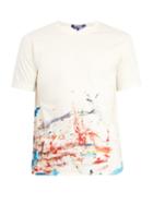 Matchesfashion.com Junya Watanabe - X Comme Des Garons Paint Splashed Cotton T Shirt - Mens - White