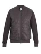 Adidas Originals By Wings + Horns Gilet-overlay Quilted And Wool-felt Bomber Jacket