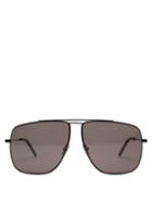Matchesfashion.com Saint Laurent - Aviator Frame Metal Sunglasses - Womens - Black