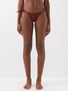 Eres - Malou Tie-side Bikini Briefs - Womens - Dark Red