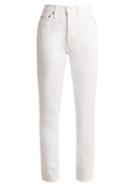 Re/done Originals Double Needle Cropped Straight-leg Jeans