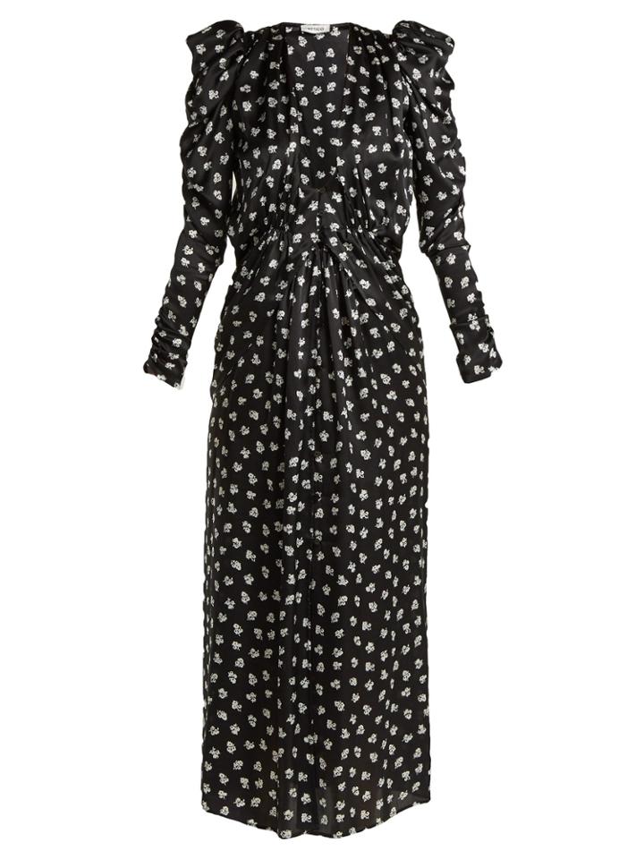 Attico Barcelona Floral-print Silk-chiffon Dress