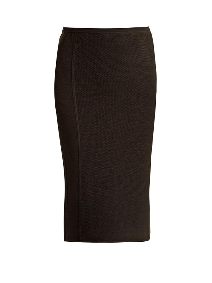 Diane Von Furstenberg Textured-knit Pencil Skirt