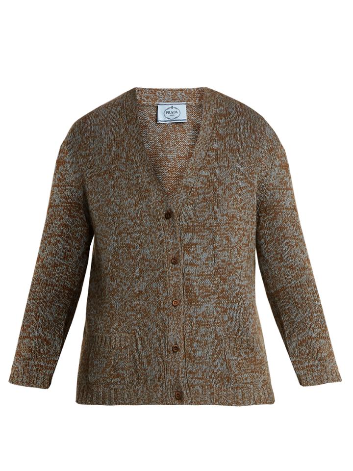 Prada V-neck Cashmere-knit Cardigan
