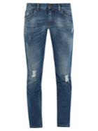 Dolce & Gabbana Distressed Slim-leg Stretch Jeans