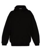 Matchesfashion.com Balenciaga - Logo Print Hooded Cotton Sweatshirt - Mens - Black