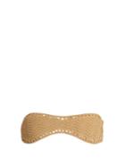 Matchesfashion.com She Made Me - Laharia Crochet Bandeau Bikini Top - Womens - Beige