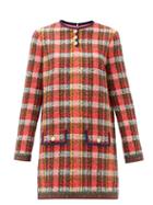 Matchesfashion.com Gucci - Silk-trim Wool-blend Tweed Mini Dress - Womens - Multi