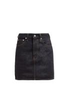 Matchesfashion.com Helmut Lang - Femme Denim Mini Skirt - Womens - Dark Denim