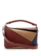 Matchesfashion.com Loewe - Puzzle Tri Colour Leather Bag - Womens - Burgundy Multi