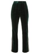 Mary Katrantzou Deosh High-rise Straight-leg Velvet Trousers