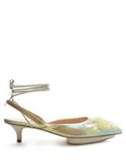 Delpozo Point-toe Sequin-embellished Slingback Pumps