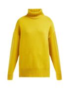 Matchesfashion.com Extreme Cashmere - No. 20 Roll Neck Cashmere Blend Sweater - Womens - Yellow
