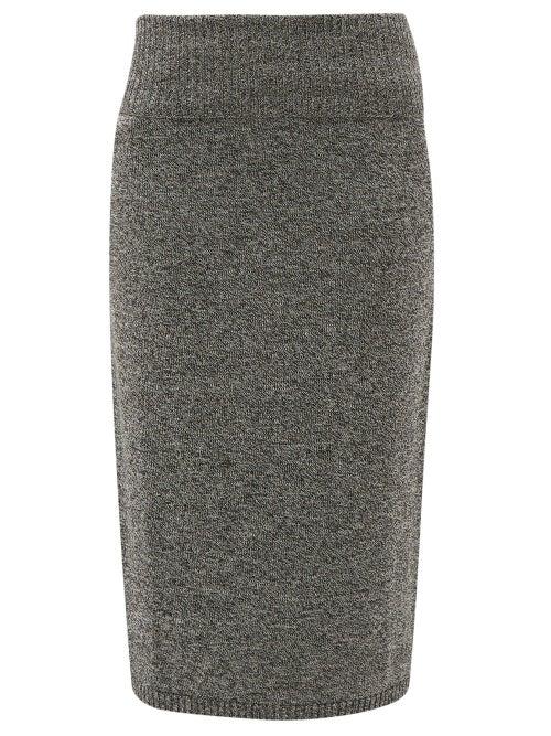 Matchesfashion.com Max Mara Leisure - Uruguay Skirt - Womens - Grey