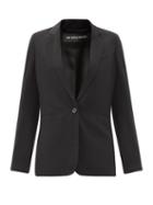 Matchesfashion.com Ann Demeulemeester - Single-breasted Fleecewool-twill Jacket - Womens - Black
